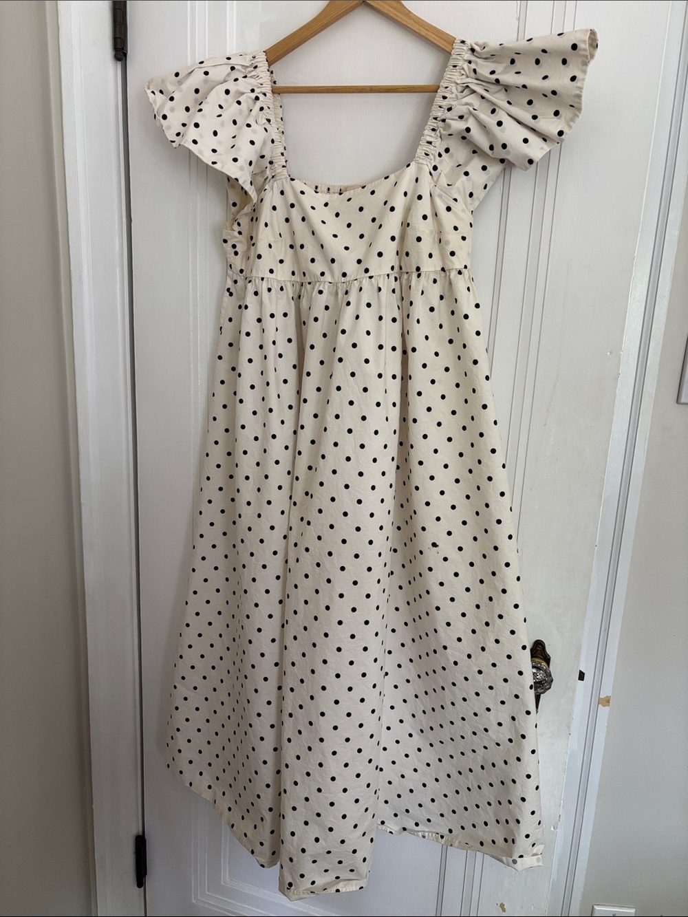 100% Cotton Cream Polka Dot Sundress